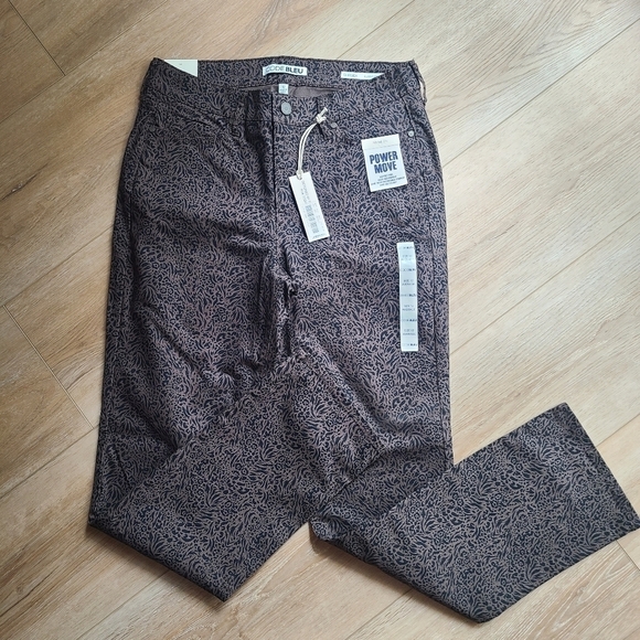 Code Bleu Chelsea Black Patterned Straight Leg Pants NWT - Picture 2 of 10